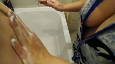 His Dick - Mom Washes Her Mature Son And Jerks Off His Dick - hclips.com