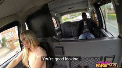 Blonde MILF fucks huge black cock in fake taxi ride - sexu.com