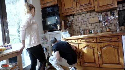 Tania Villalobos - Gorgeous Busty Spanish Blonde Milf Gets Fucked In The Kitchen - upornia.com - Spain