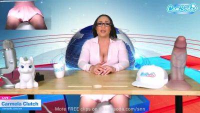 Carmela Clutch - Large Breasted MILF Latina Experiences Powerful Orgasm On Live Cam - veryfreeporn.com